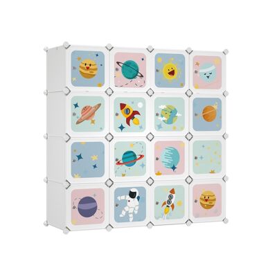Kunststof kledingkast voor kinderen 123 x 41 x 123 cm (L x B x H)