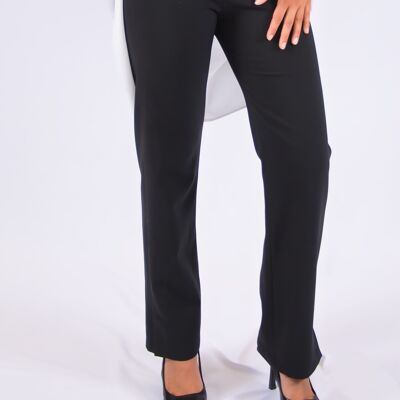Pants with high waist and side slit