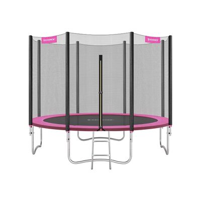 Trampoline Ø 305 cm met roze veiligheidsnet Ø 305 cm