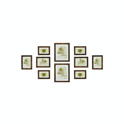 Fotolijst set van 10 vintage bruin 23,1 x 1,2 x 28,7 cm (L x B x H)
