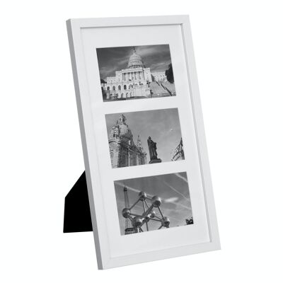 Fotolijst voor 3 foto's wit 24 x 2 x 40,5 cm (L x B x H)