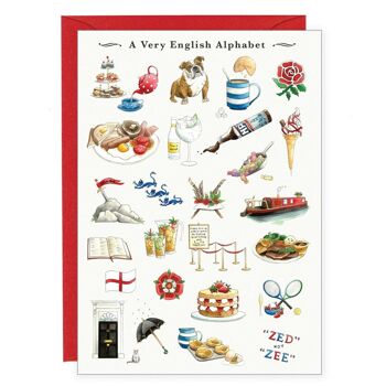 Un alphabet très anglais Carte de vœux 1