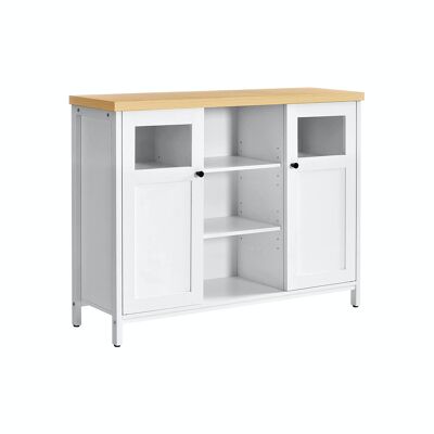 Keukenkast met witte deuren 100 x 30 x 76,5 cm (L x B x H)