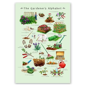 L'Alphabet du jardinier A3 Print (sans cadre) 2