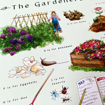 L'Alphabet du jardinier A3 Print (sans cadre) 6