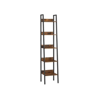 Industrieel design ladderrek met 5 planken 33,8 x 30 x 170 cm (L x B x H)