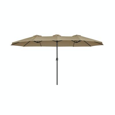 Parasol extra groot taupe 460 x 270 cm (L x B)