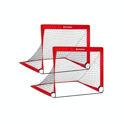 Voetbaldoelen voor kinderen rood 120 x 80 x 80 cm (L x B x H)