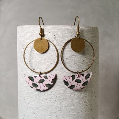 boucles d’oreilles Cheverny – feuilles de ginkgo 1104