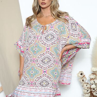 Top oversize con stampa psichedelica