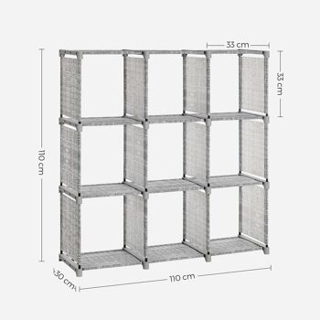 Étagère de rangement à 9 compartiments 8