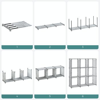 Étagère de rangement à 9 compartiments 10