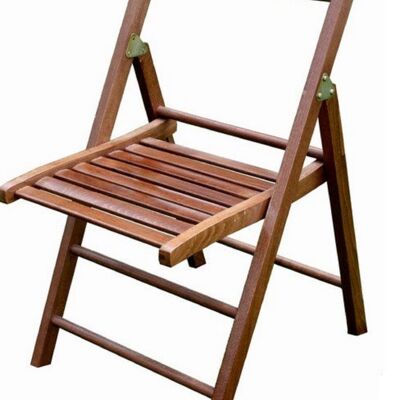 Magnifique chaise pliante en bois avec 8 éclisses en noyer