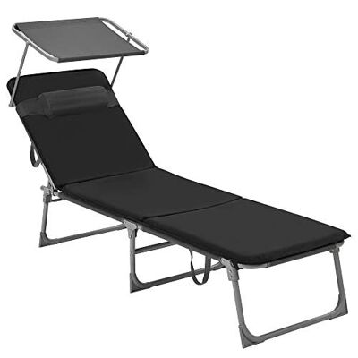 Lounger with pillow and roof