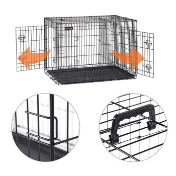 Cage pour chien 107 x 70 x 77,5 cm avec portes 7