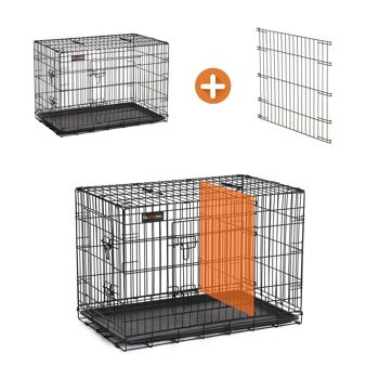 Cage pour chien 107 x 70 x 77,5 cm avec portes 10