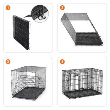 Cage pour chien 92,5 x 57,5 x 64 cm avec portes 9