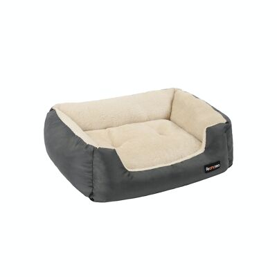 Dog bed 65 x 55 x 20 cm with reversible cushion
