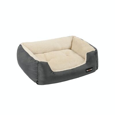 Dog bed 80 x 65 x 20 cm with reversible cushion