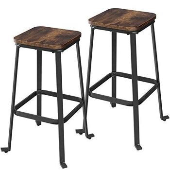 Tabourets de bar, lot de 2 design industriel 1