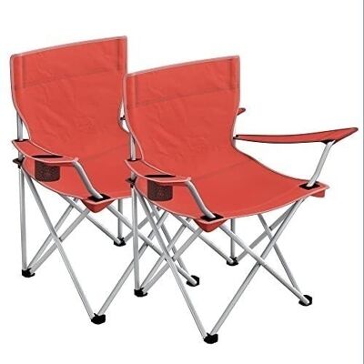 Foldable camping chairs set of 2
