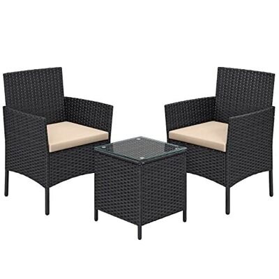Garden set with table and 2 chairs