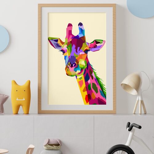 Giraffe print (Geometric Rainbow Collection)