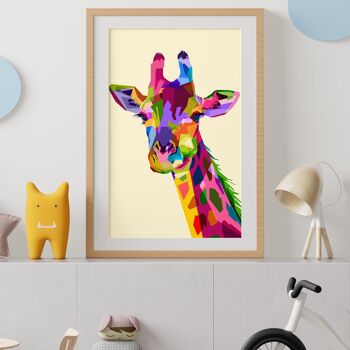 Imprimé girafe (Geometric Rainbow Collection) 1