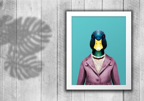 Duck in clothes print: Blue (Animalyser)