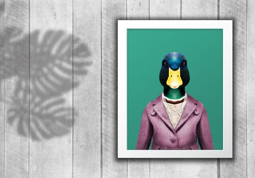 Duck in clothes print: Green (Animalyser)