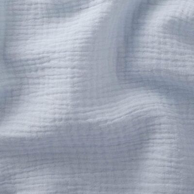 Cotton gauze birth bib - Glacier blue