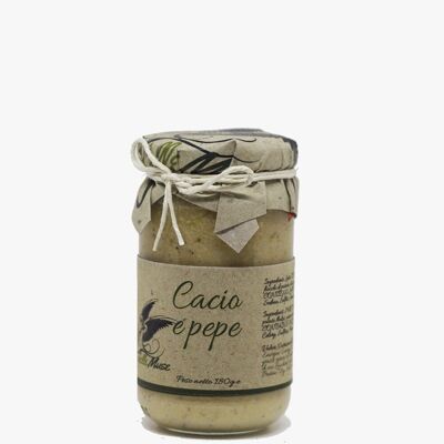 Sauce Cacio e Pepe à l'huile d'olive gr 180 - fabriquée en Italie