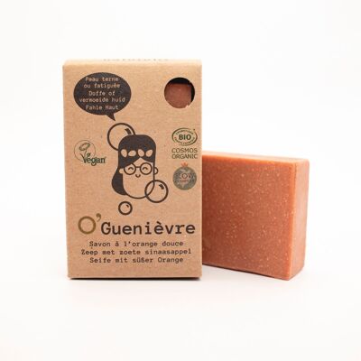 O’Guenièvre, soap with red clay and sweet orange, for pleasure
