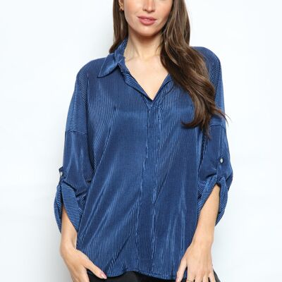 Elegante blusa plisada