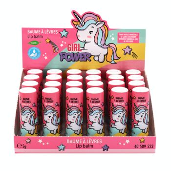 LICORNE Girl Power, Soin des Lèvres, Parfumés, Fraise, Hydratation, Enfants, Vegan, 5g, TAKE CARE 2