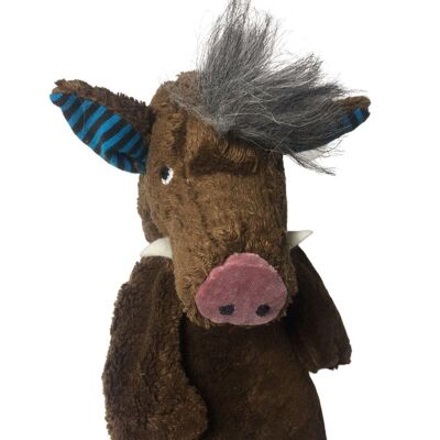 Organic / eco cuddly toy "wild boar", 100% organic cotton, colour: dark brown/GOTS,KUTWS-600