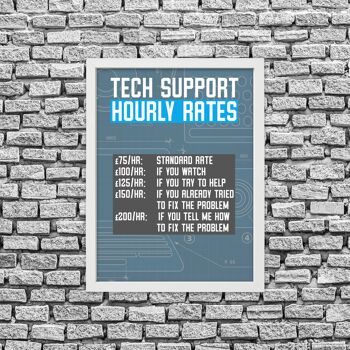 Impression des tarifs horaires du support technique 4