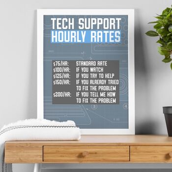 Impression des tarifs horaires du support technique 3