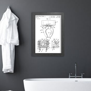 Impression de dessin de brevet de siège de toilette pour salle de bain, toilette ou WC 2