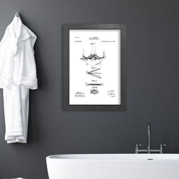 Impression de dessin de brevet de recourbe-moustache pour salle de bain, toilette ou WC 2