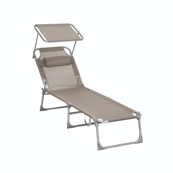 Chaise longue avec dossier réglable 1