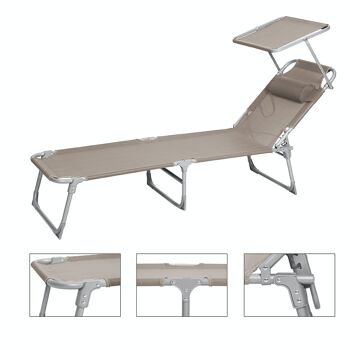 Chaise longue avec dossier réglable 8