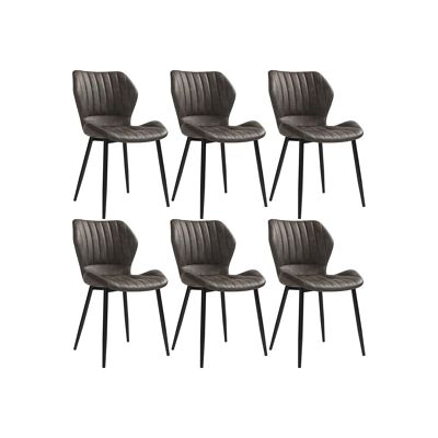 Set of 6 dining room chairs with backrest