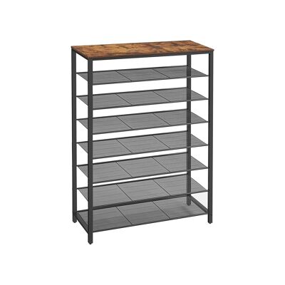 Shoe rack with 7 grid shelves