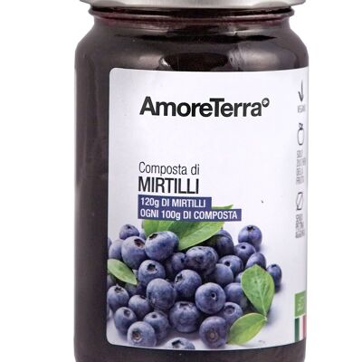 COMPOTE DE BLEUETS BIO SANS PECTINE AJOUTÉE ET UNIQUEMENT SUCRE DE FRUITS