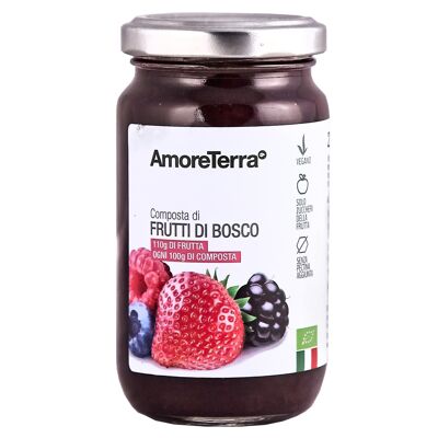 COMPOTE DE BAIES BIOLOGIQUES SANS PECTINE AJOUTÉE ET UNIQUEMENT SUCRE DE FRUITS