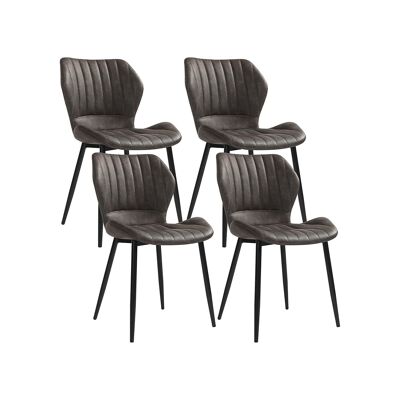 Dining room chairs set of 4 with backrest