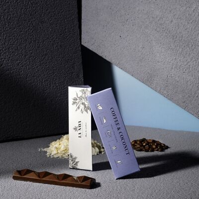 Bean-To-Bar Milk Chocolate With Coffee & Roasted Coconut Flakes 48%
