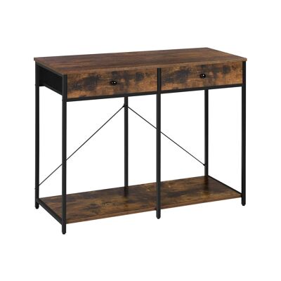 Console table with fabric drawers