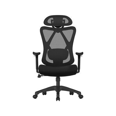 Sedia da ufficio fino a 150 kg, nera